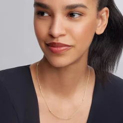 Gold Caviar Chain Necklace