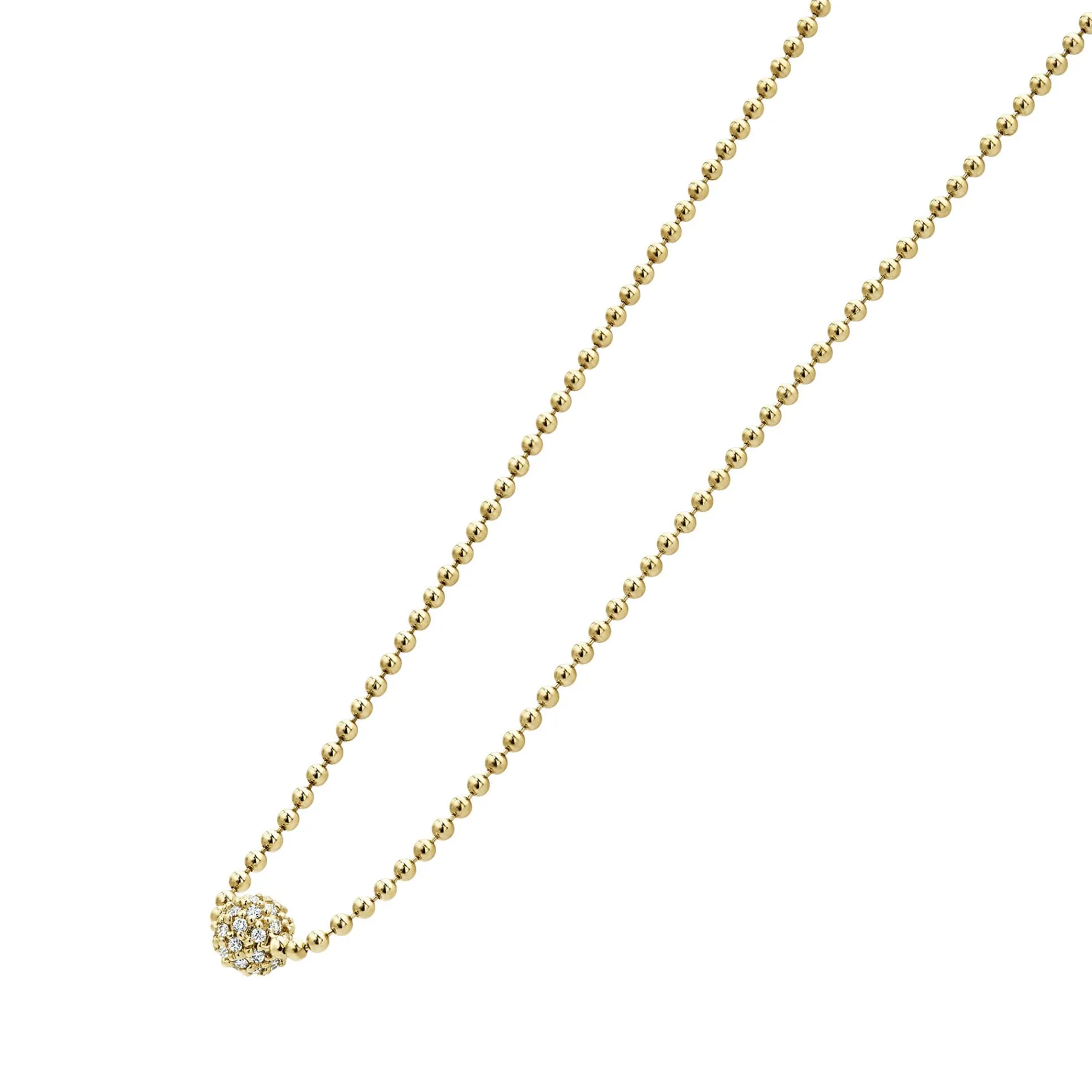 Gold Diamond Sphere Necklace