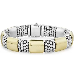 Gold Station Caviar Bracelet | 12mm