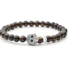 Golden Obsidian Skull Bracelet