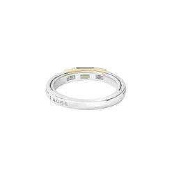 Green Tourmaline and Diamond Stacking Ring