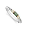 Green Tourmaline Stacking Ring with Diamonds