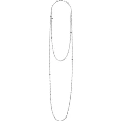 32 Inch Caviar Beaded Station Necklace