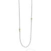 32 Inch Two-Tone Caviar Chain Necklace