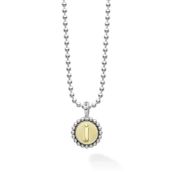 J Initial Charm Necklace