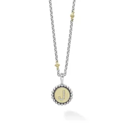 J Initial Diamond Charm Necklace