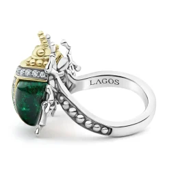 Jade Double Beetle Diamond Ring