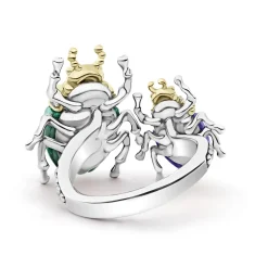 Jade Double Beetle Diamond Ring