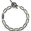 18K Gold and Black Ceramic Link Bracelet | 6mm