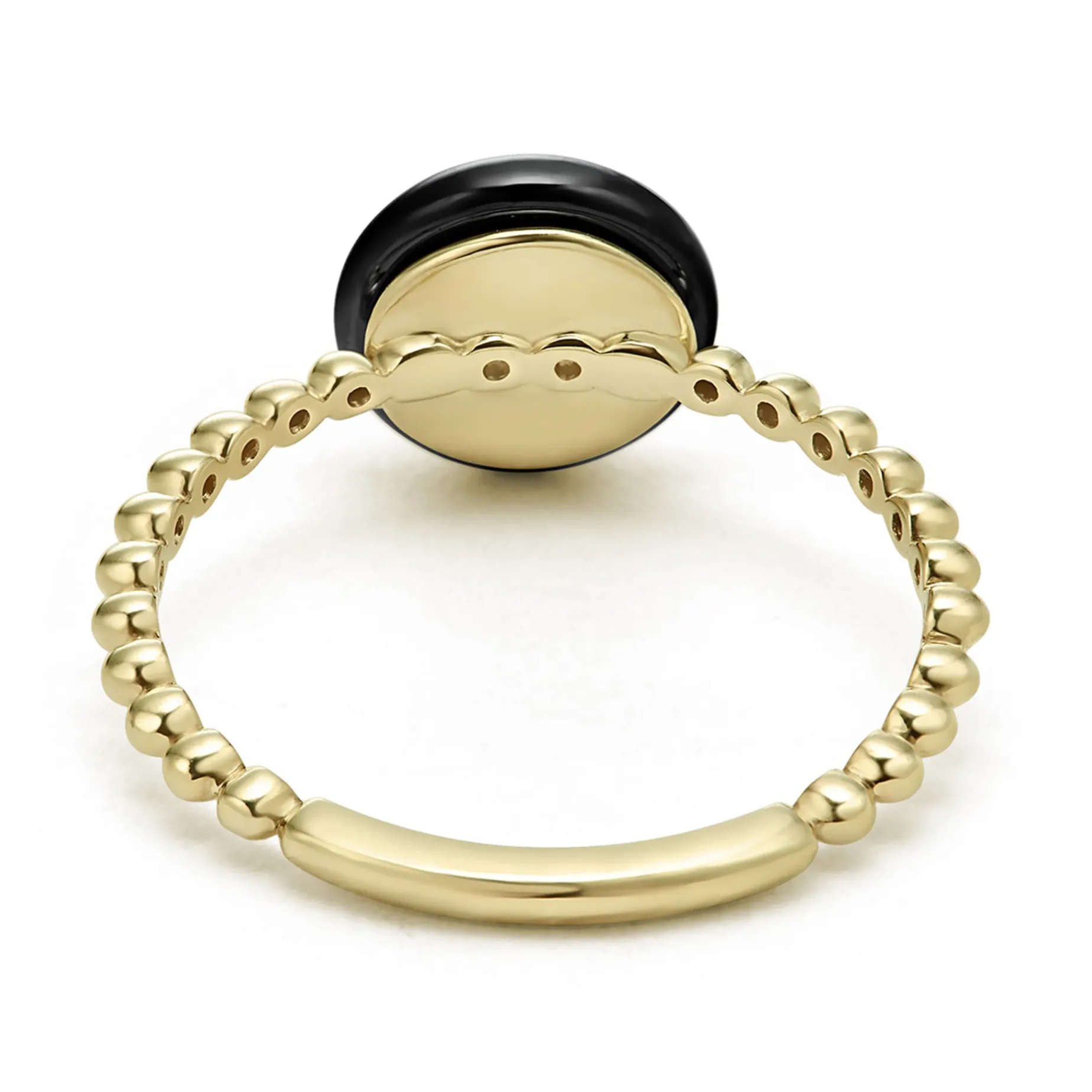 18K Gold and Black Ceramic Diamond Ring