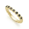 18K Gold and Black Diamond Stacking Ring