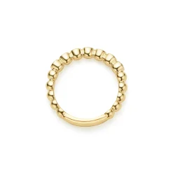 18K Gold and Black Diamond Stacking Ring