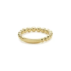 18K Gold and Black Diamond Stacking Ring