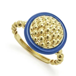 18K Gold and Ceramic Circle Ring
