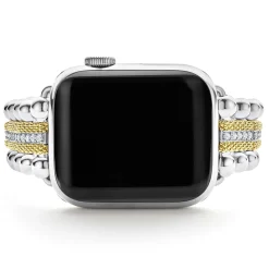 18K Gold and Diamond Caviar Beaded Watch Bracelet-38-45mm