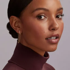 18K Gold and Diamond Drop Earrings
