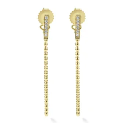 18K Gold and Diamond Drop Earrings