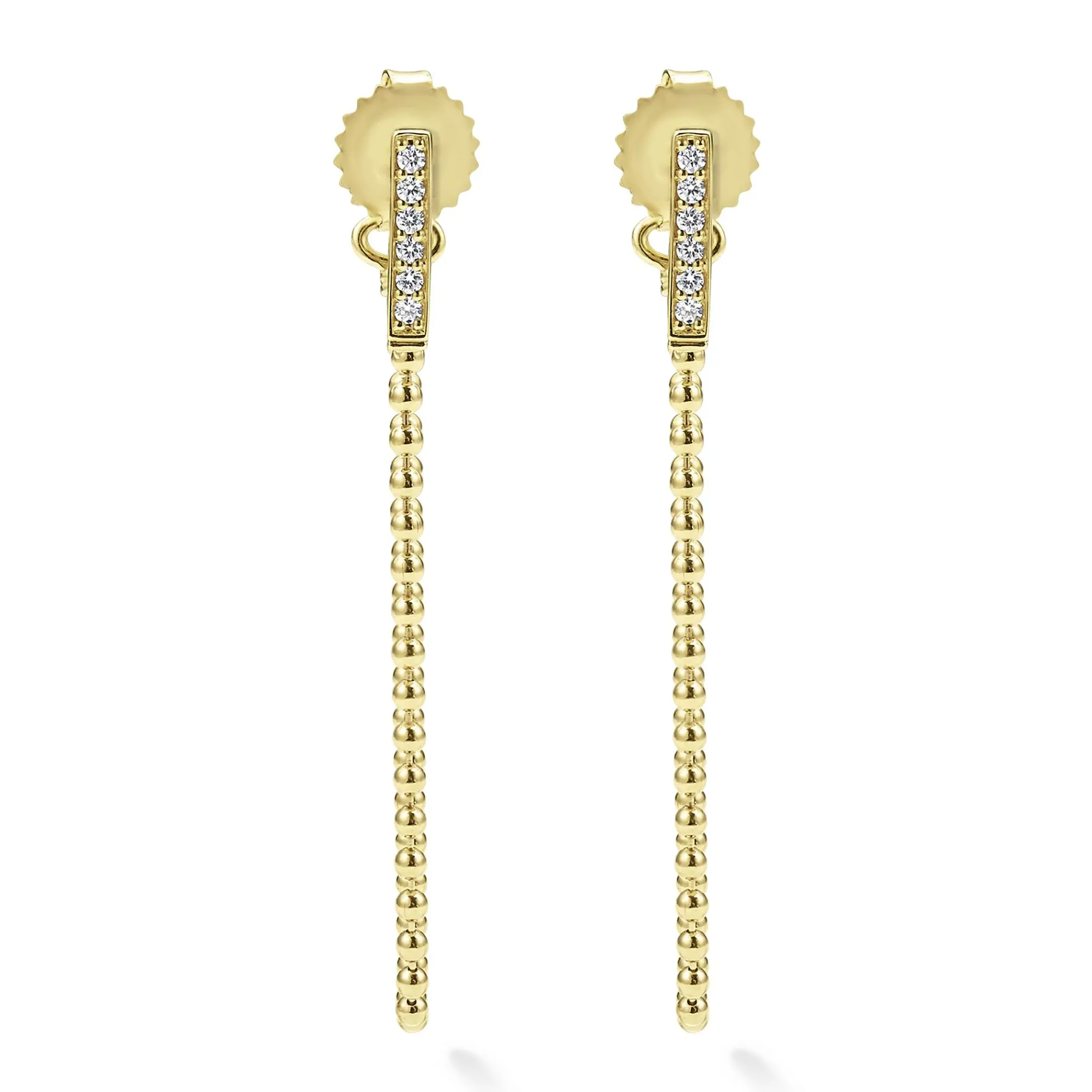 18K Gold and Diamond Drop Earrings