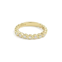18K Gold and Diamond Stacking Ring
