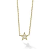 18K Gold and Diamond Star Chain Necklace