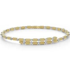 18K Gold and Diamond Superfine Cuff Bracelet