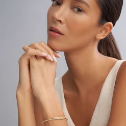 18K Gold and Diamond Superfine Cuff Bracelet