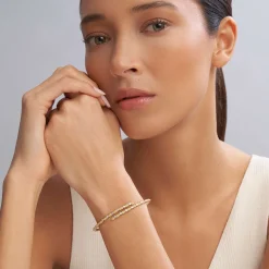 18K Gold and Diamond Superfine Cuff Bracelet