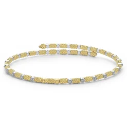 18K Gold and Diamond Superfine Cuff Bracelet