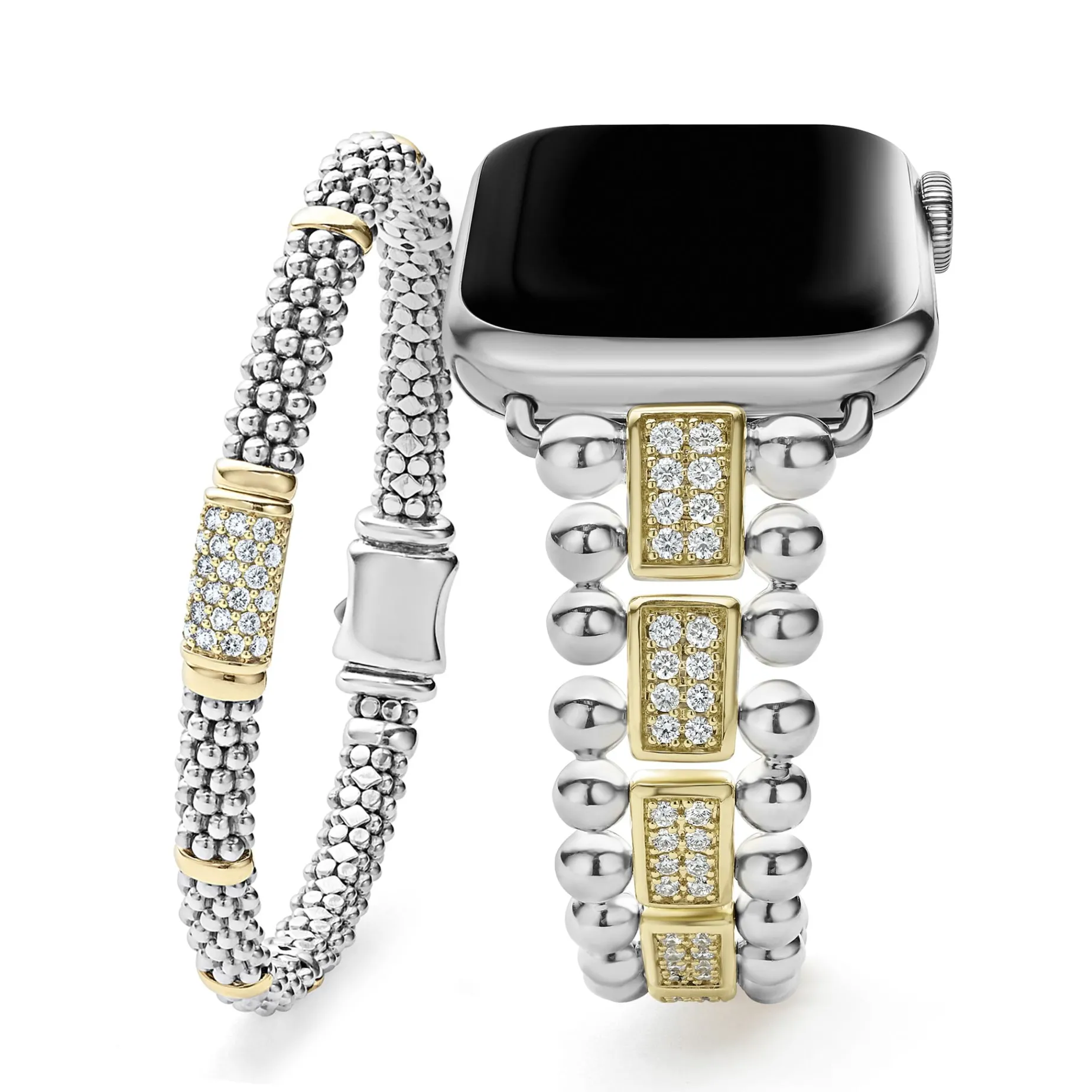 18K Gold and Sterling Silver Diamond Gift Set