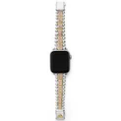 18K Gold and Sterling Silver Pink Sapphire Watch Bracelet-38-45mm