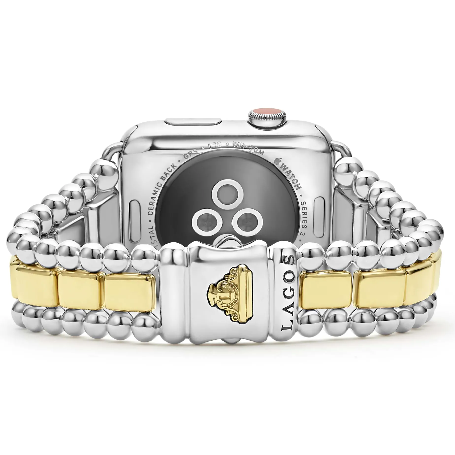 18K Gold and Sterling Silver Watch Bracelet-42-49mm
