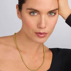 18K Gold Ball Chain Necklace