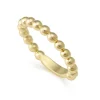 18K Gold Beaded Stacking Ring