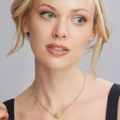 18K Gold Caviar Ball Pendant Necklace