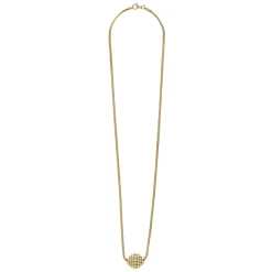 18K Gold Caviar Ball Pendant Necklace