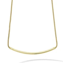 18K Gold Caviar Bar Necklace