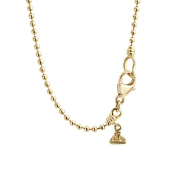 18K Gold Caviar Beaded Pendant Necklace