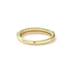 18K Gold Caviar Beaded Stacking Ring
