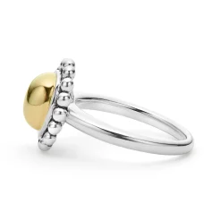 18K Gold Caviar Dome Ring