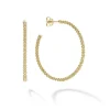 18K Gold Caviar Hoop Earrings
