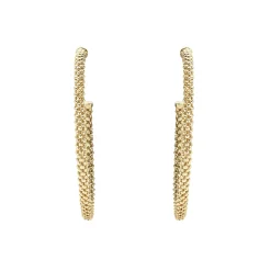 18K Gold Caviar Hoop Earrings