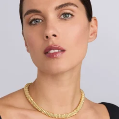 18K Gold Caviar Necklace | 9mm