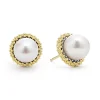 18K Gold Caviar Pearl Stud Earrings