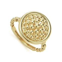 18K Gold Caviar Ring