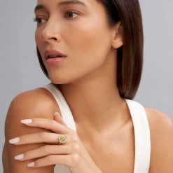 18K Gold Caviar Ring