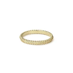 18K Gold Caviar Stacking Ring