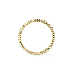 18K Gold Caviar Stacking Ring