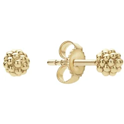 18K Gold Caviar Stud Earrings