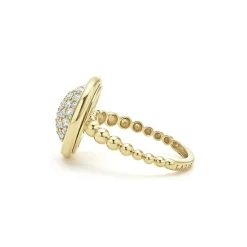 18K Gold Circle Diamond Ring