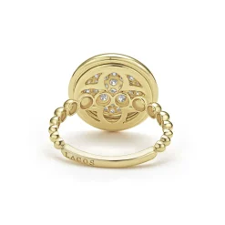18K Gold Circle Diamond Ring